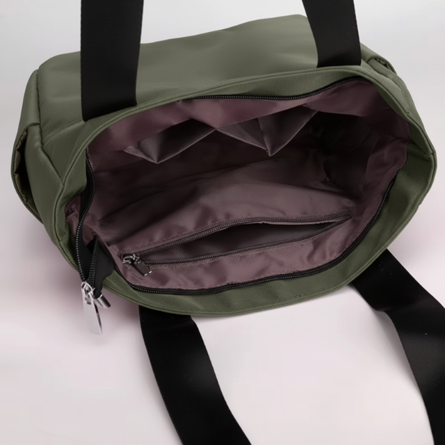 RevaCarry Large Size Green Multiple Compartments Handbag